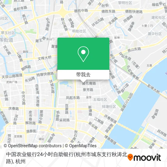 中国农业银行24小时自助银行(杭州市城东支行秋涛北路)地图