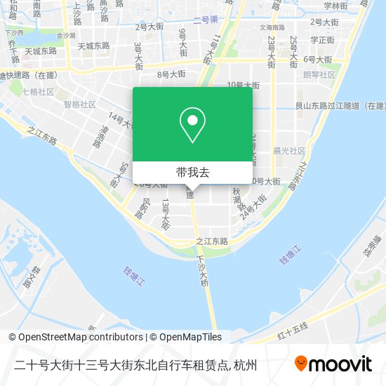 二十号大街十三号大街东北自行车租赁点地图