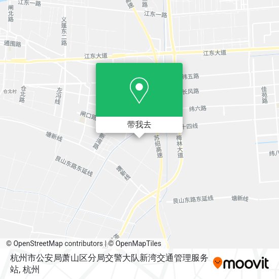 杭州市公安局萧山区分局交警大队新湾交通管理服务站地图