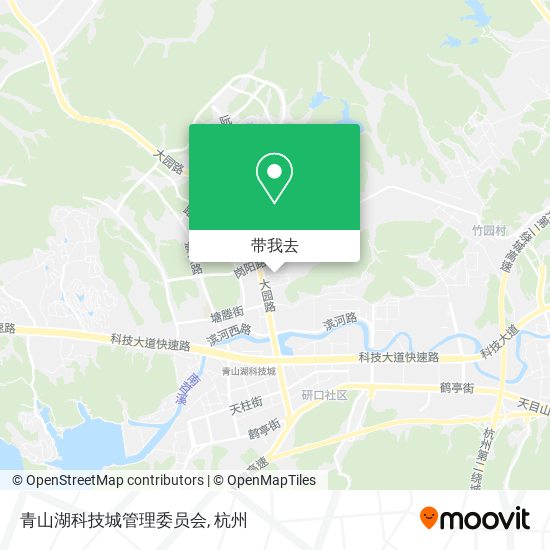 青山湖科技城管理委员会地图