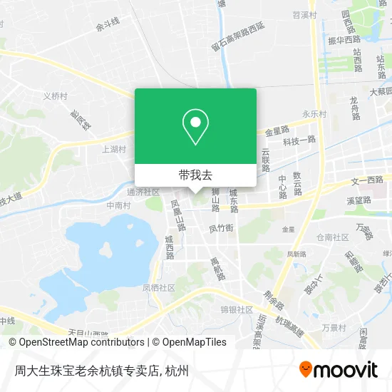 周大生珠宝老余杭镇专卖店地图