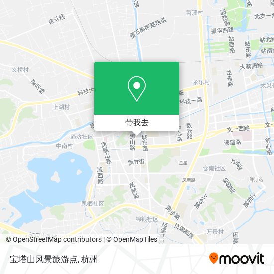 宝塔山风景旅游点地图