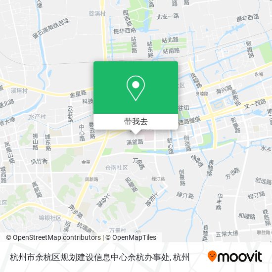 杭州市余杭区规划建设信息中心余杭办事处地图