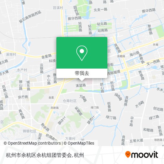 杭州市余杭区余杭组团管委会地图
