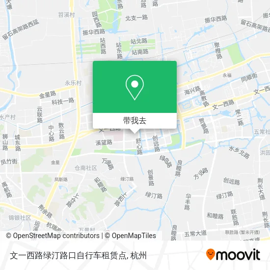 文一西路绿汀路口自行车租赁点地图