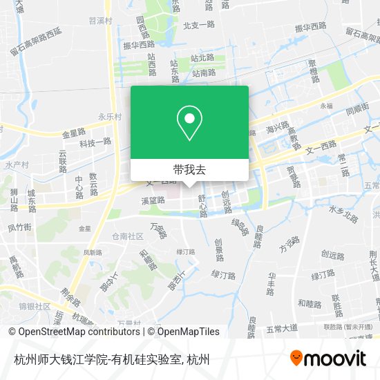 杭州师大钱江学院-有机硅实验室地图
