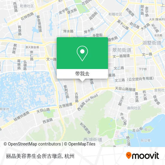丽晶美容养生会所古墩店地图
