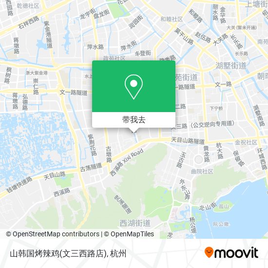 山韩国烤辣鸡(文三西路店)地图