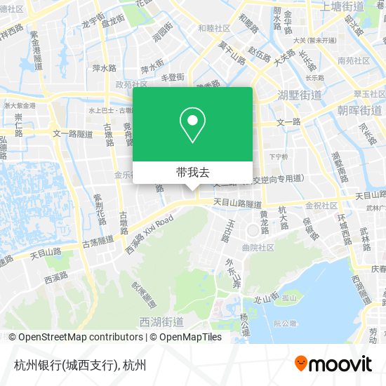 杭州银行(城西支行)地图