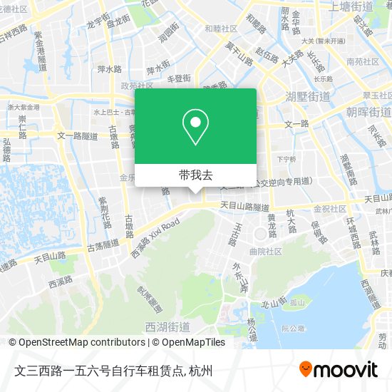 文三西路一五六号自行车租赁点地图