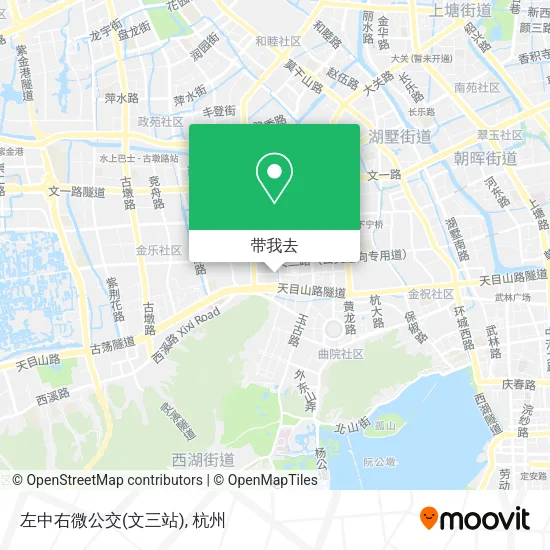 左中右微公交(文三站)地图