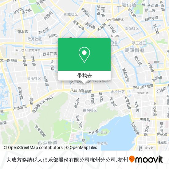 大成方略纳税人俱乐部股份有限公司杭州分公司地图