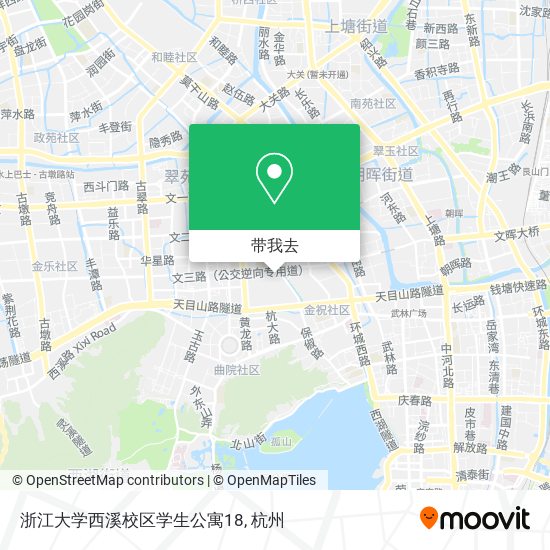 浙江大学西溪校区学生公寓18地图