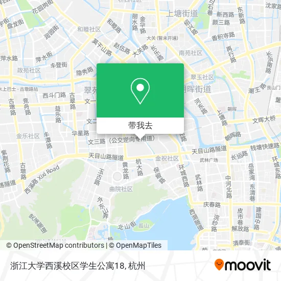浙江大学西溪校区学生公寓18地图