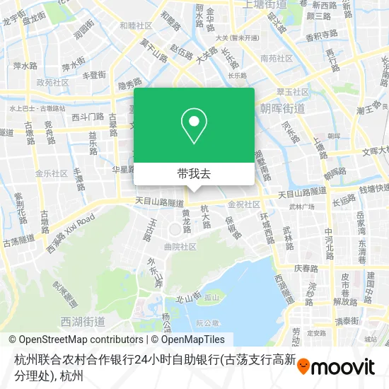 杭州联合农村合作银行24小时自助银行(古荡支行高新分理处)地图