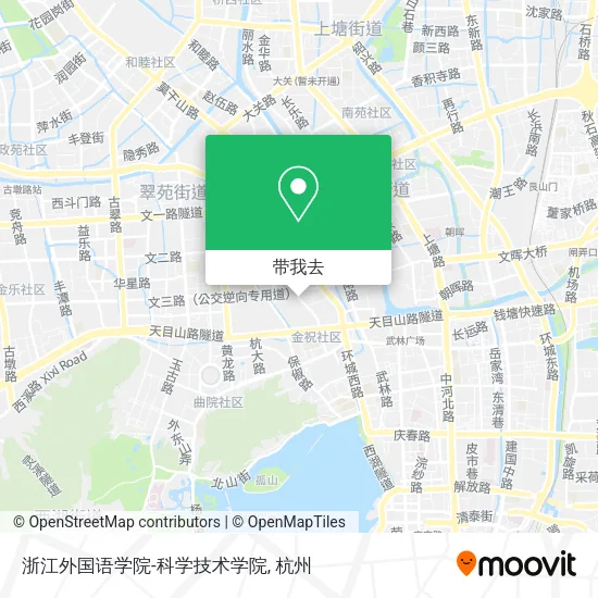 浙江外国语学院-科学技术学院地图