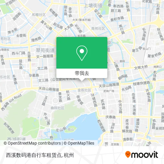 西溪数码港自行车租赁点地图
