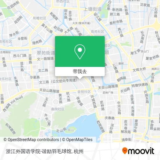 浙江外国语学院-谐励羽毛球馆地图