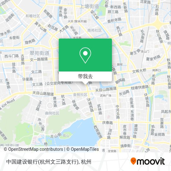中国建设银行(杭州文三路支行)地图