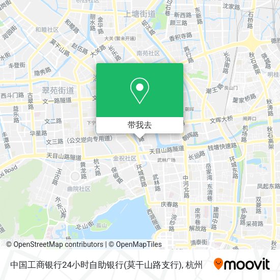 中国工商银行24小时自助银行(莫干山路支行)地图
