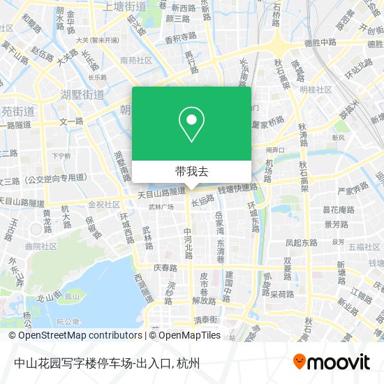 中山花园写字楼停车场-出入口地图