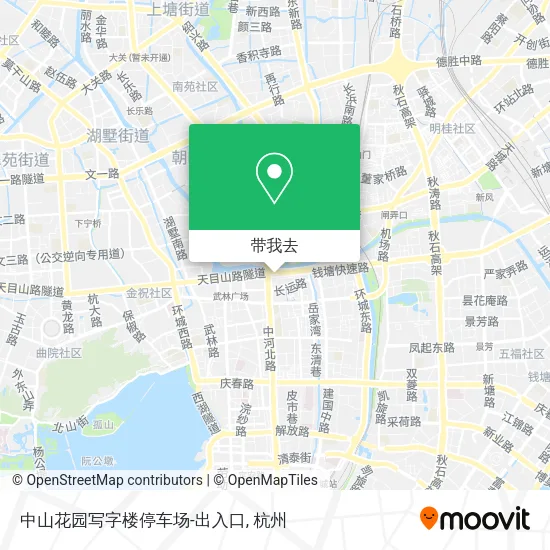 中山花园写字楼停车场-出入口地图