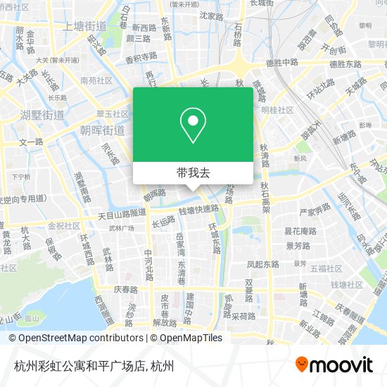 杭州彩虹公寓和平广场店地图