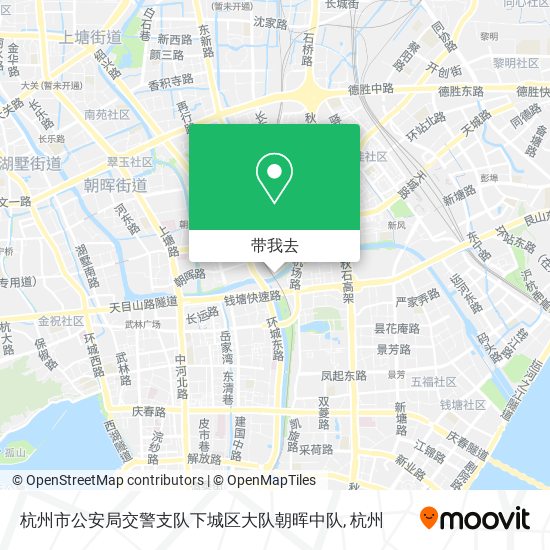 杭州市公安局交警支队下城区大队朝晖中队地图