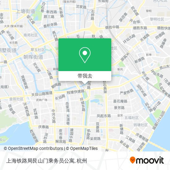上海铁路局艮山门乘务员公寓地图