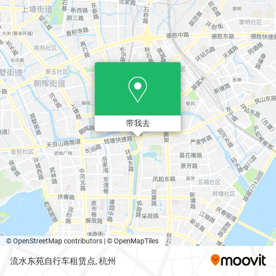 流水东苑自行车租赁点地图