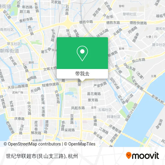 世纪华联超市(艮山支三路)地图