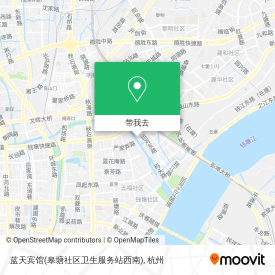 蓝天宾馆(皋塘社区卫生服务站西南)地图