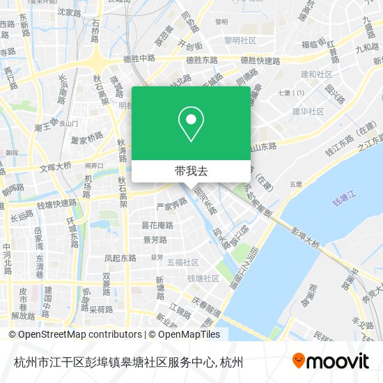 杭州市江干区彭埠镇皋塘社区服务中心地图