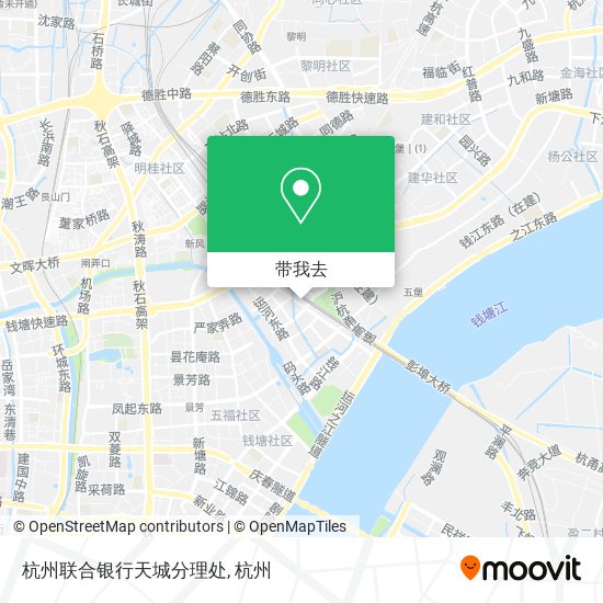 杭州联合银行天城分理处地图