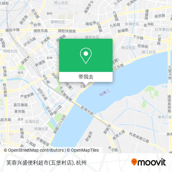 芙蓉兴盛便利超市(五堡村店)地图