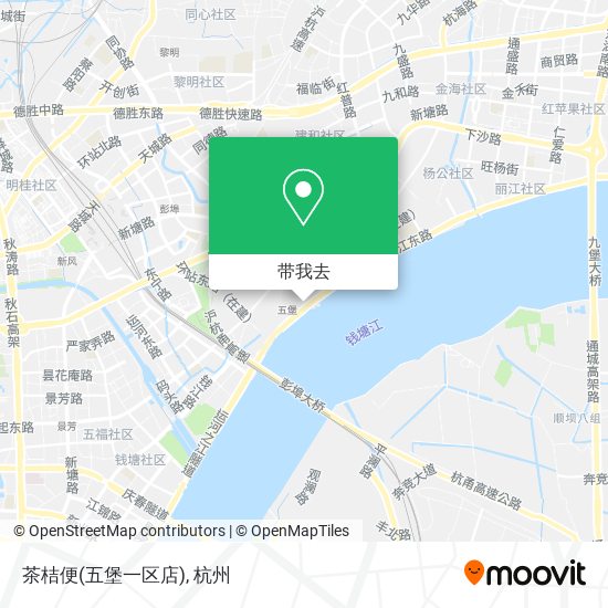 茶桔便(五堡一区店)地图