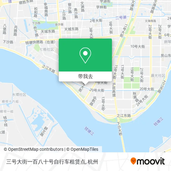 三号大街一百八十号自行车租赁点地图