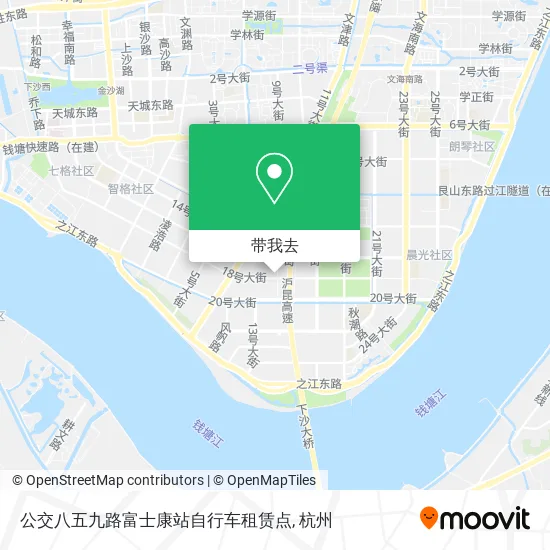 公交八五九路富士康站自行车租赁点地图