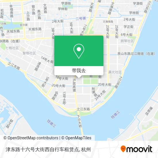 津东路十六号大街西自行车租赁点地图