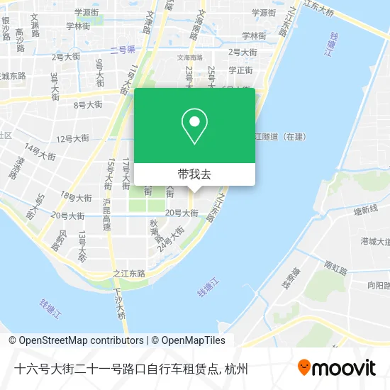 十六号大街二十一号路口自行车租赁点地图