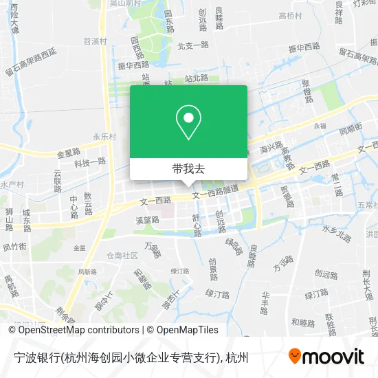 宁波银行(杭州海创园小微企业专营支行)地图