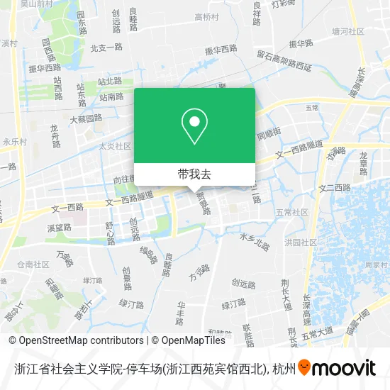 浙江省社会主义学院-停车场(浙江西苑宾馆西北)地图