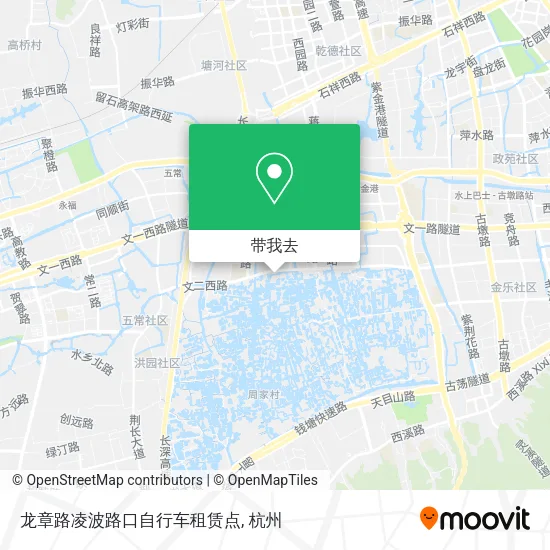 龙章路凌波路口自行车租赁点地图