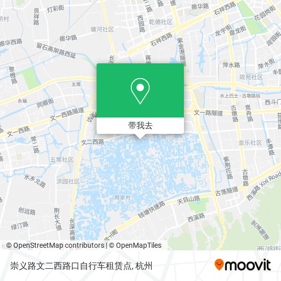 崇义路文二西路口自行车租赁点地图