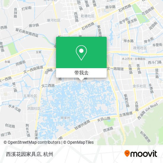 西溪花园家具店地图