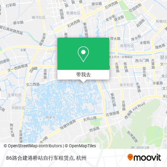 86路合建港桥站自行车租赁点地图