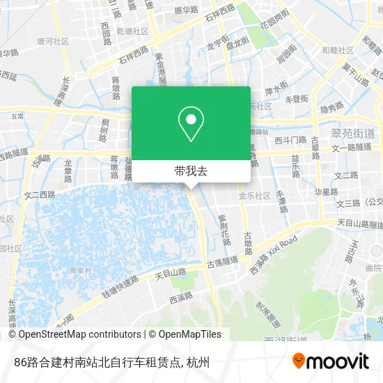 86路合建村南站北自行车租赁点地图