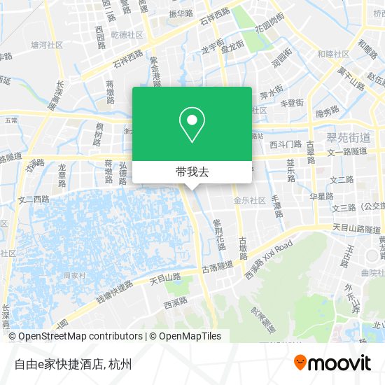 自由e家快捷酒店地图