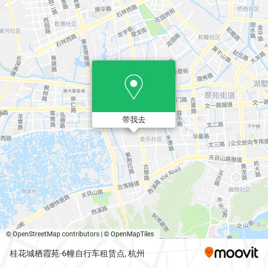 桂花城栖霞苑-6幢自行车租赁点地图