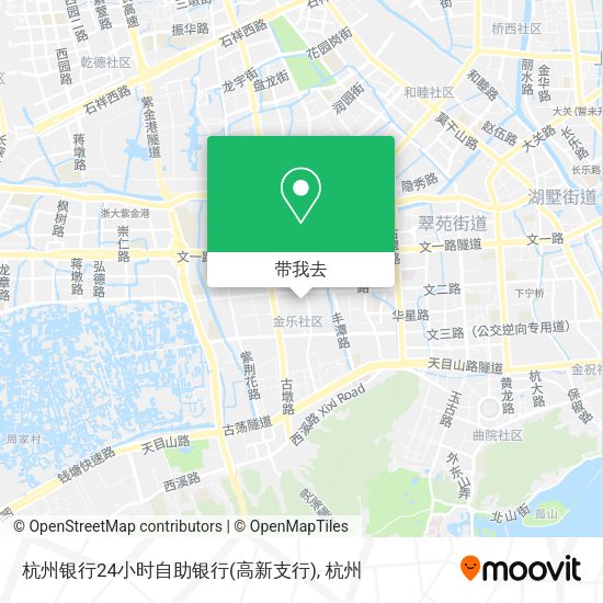杭州银行24小时自助银行(高新支行)地图